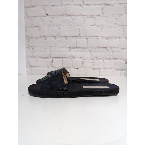 Enzo Angiolini Mathisrm Black Satin Sequin Slide Sandals Womans Size 9 Spain 39 - Picture 7 of 13